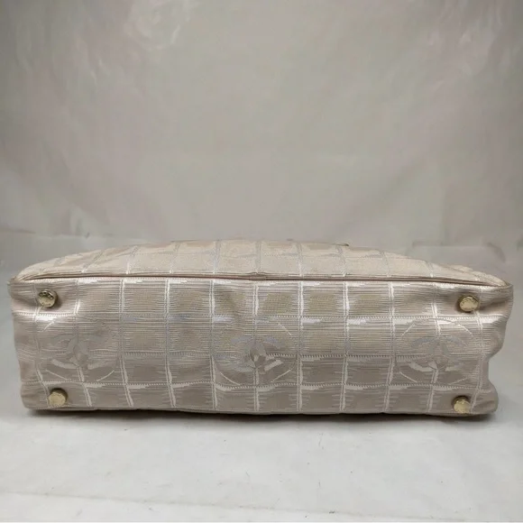 Chanel Hand Bag Beige Canvas Leather Woman Authentic Used - Picture 5 of 10